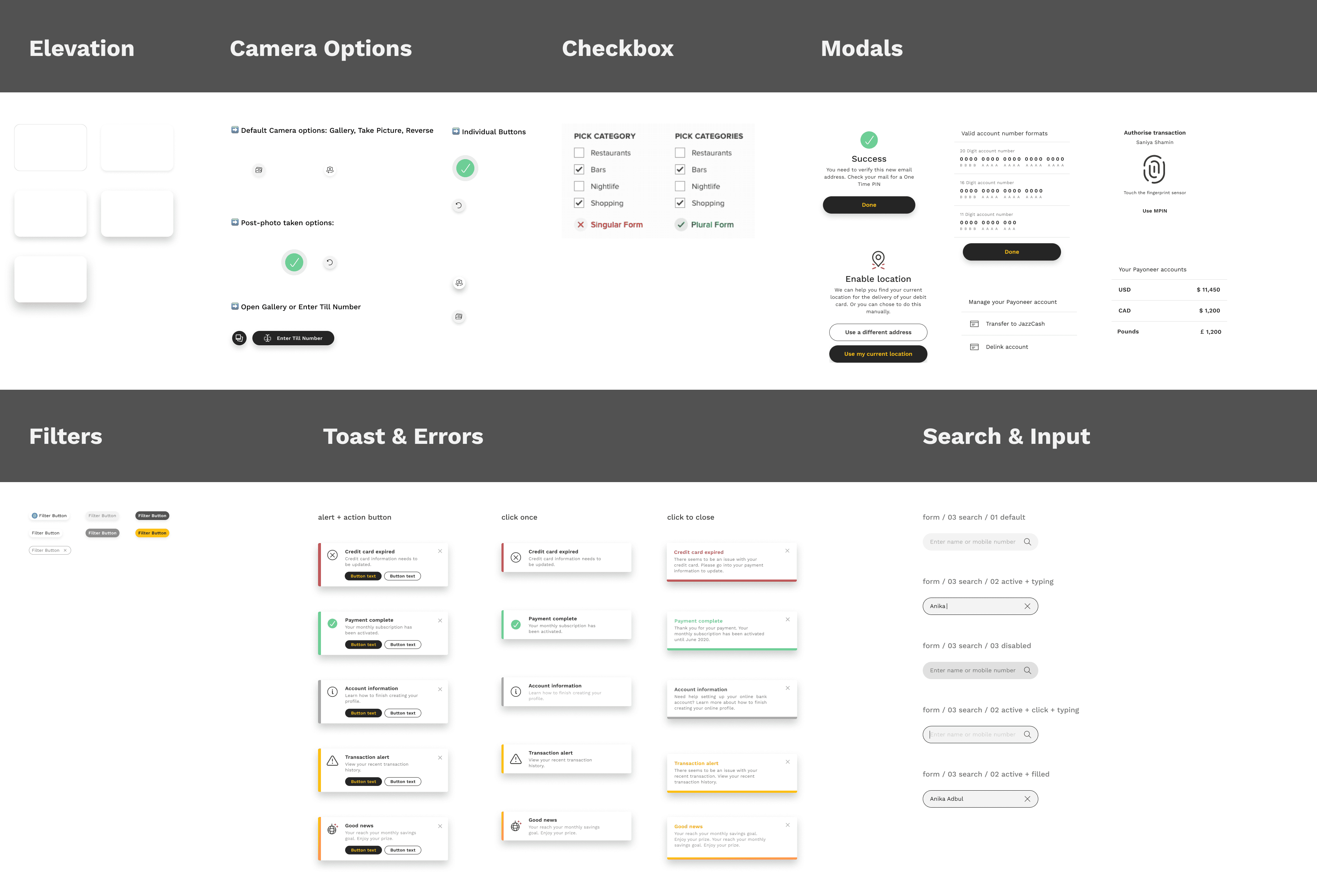 Other Components - JazzCash Design System