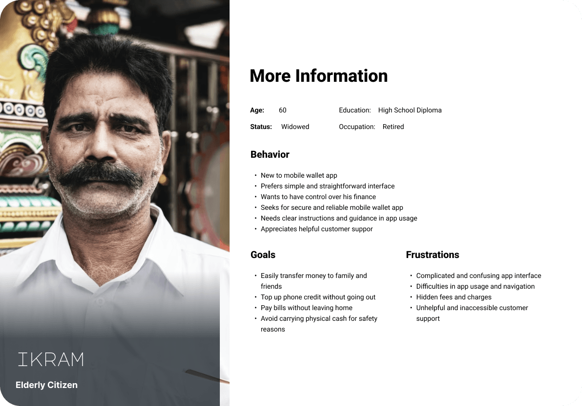 Ikram - User Persona - JazzCash Redesign Case Study