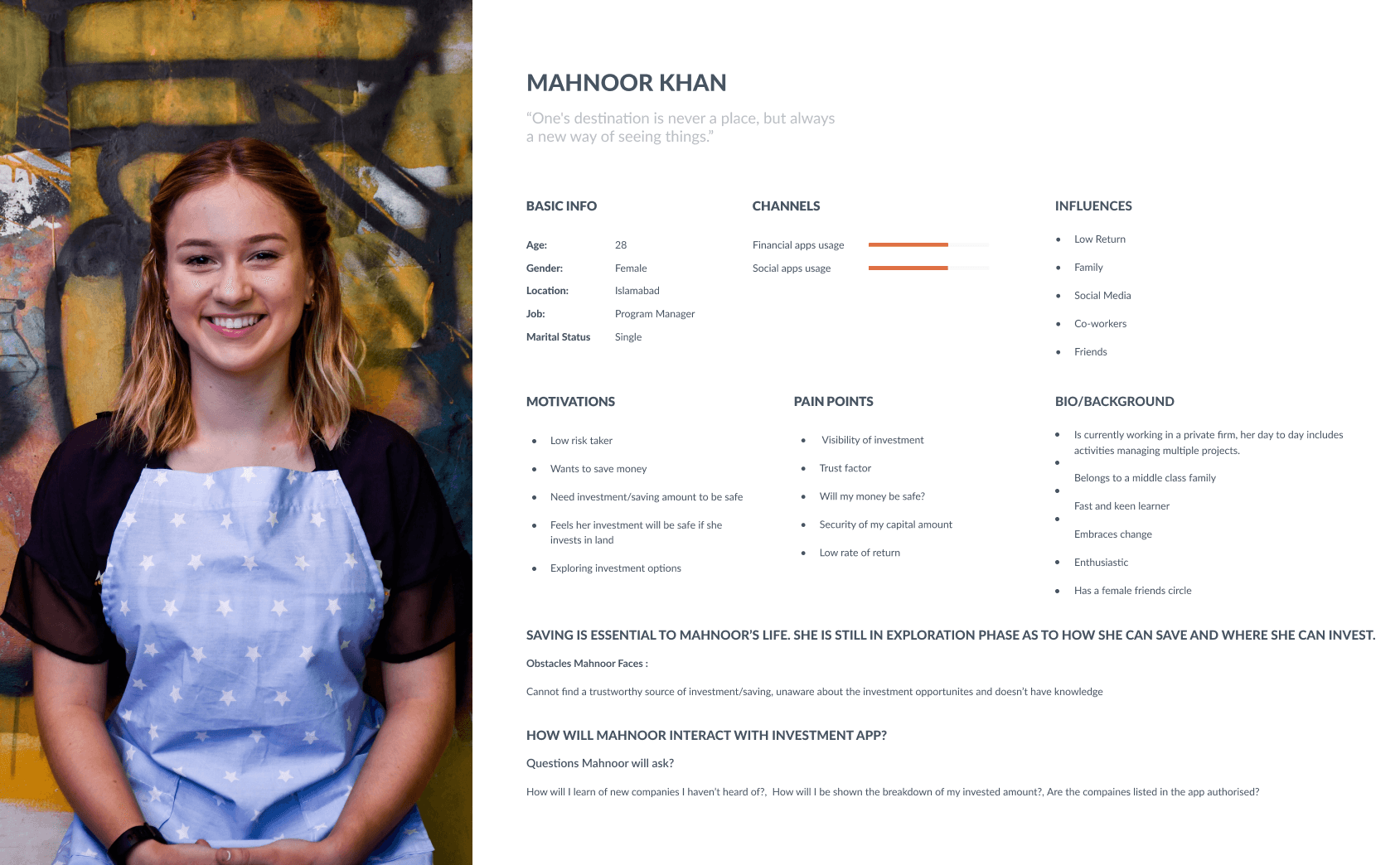 Mahonoor - User Personas - FundFinder