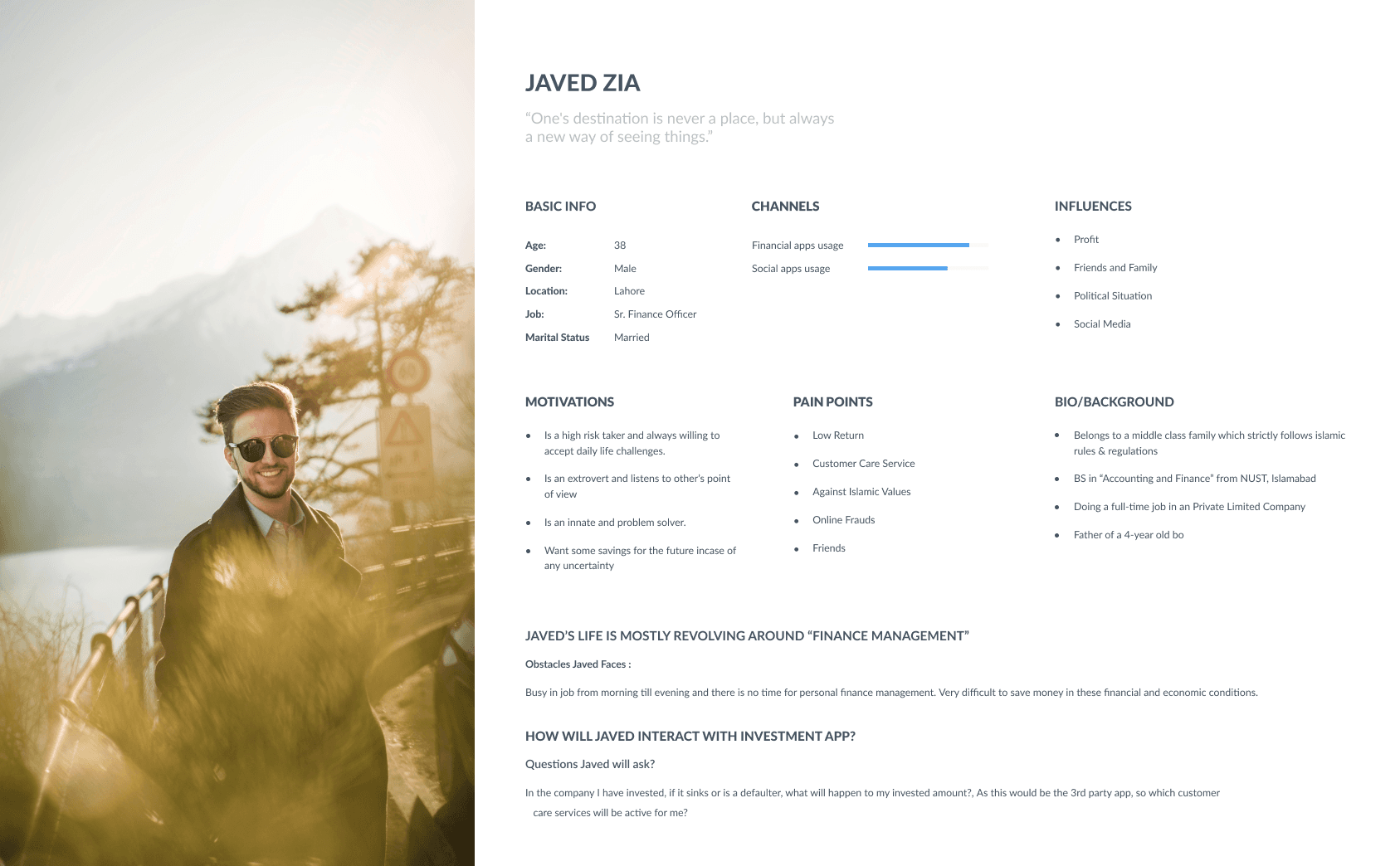 Javed - User Personas - FundFinder